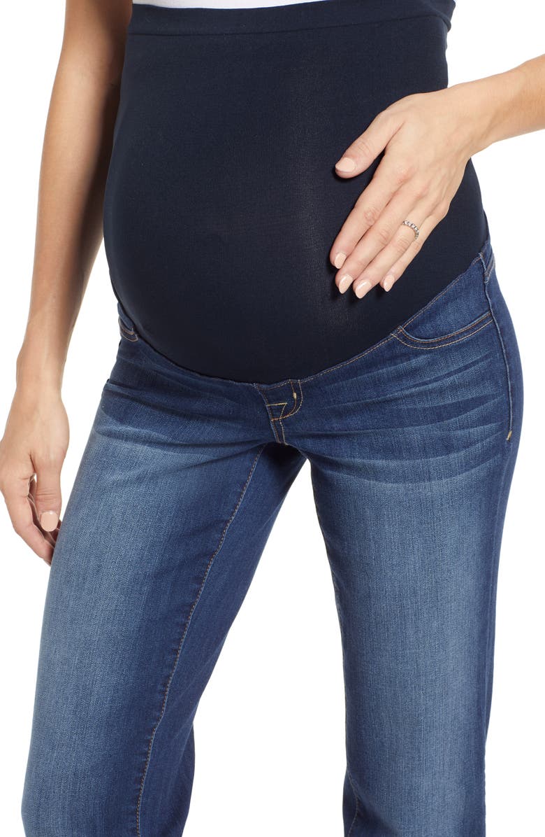 1822 Denim Cuff Straight Leg Maternity Jeans, Alternate, color,