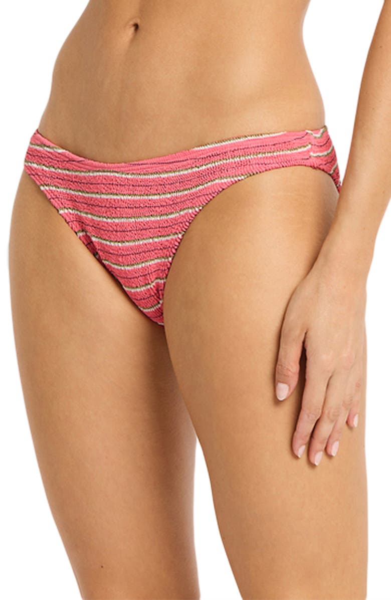bond-eye Sign Metallic Bikini Bottoms, Alternate, color, Watermelon Stripe