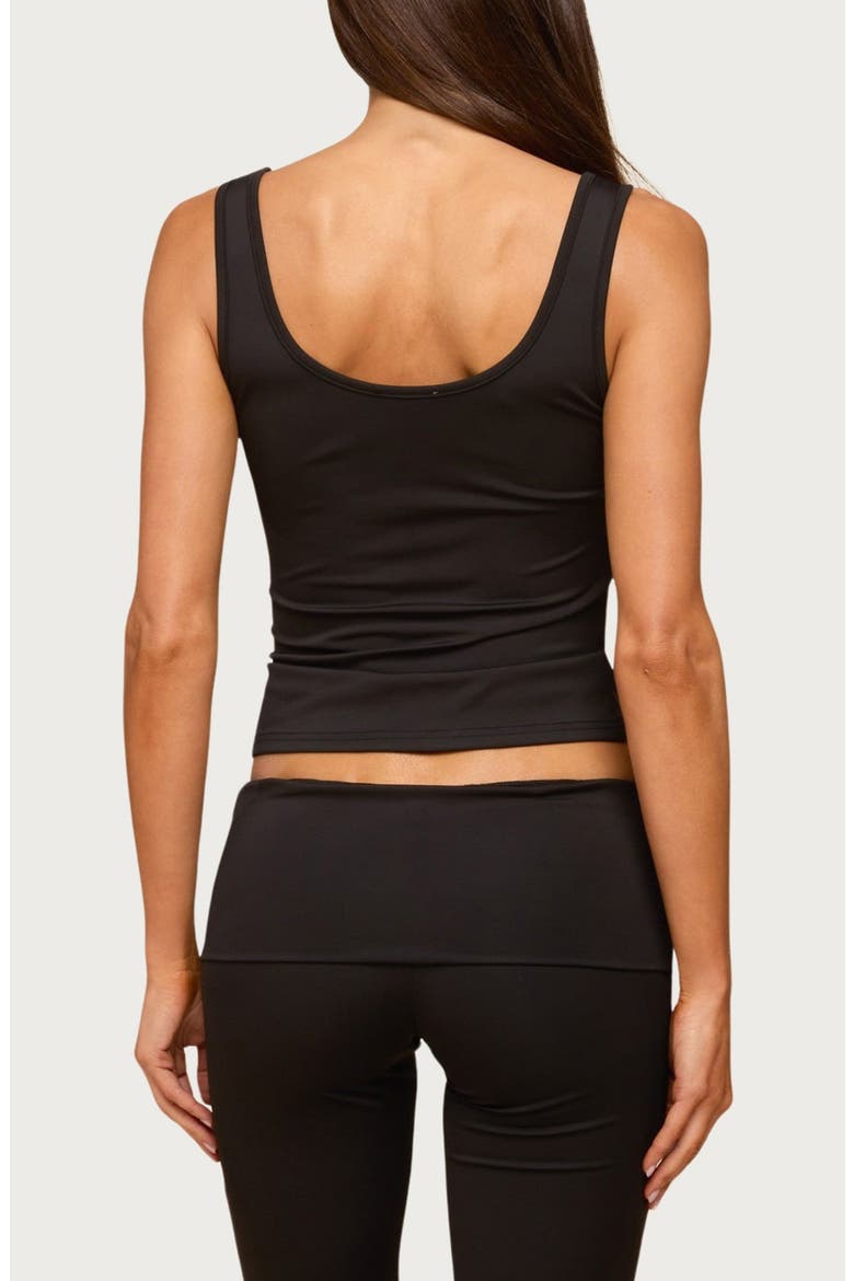 Kiarra Scoop Neck Tank, Alternate, color, BLACK