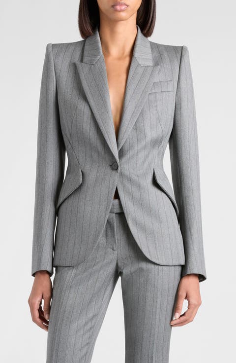 T-Bar Herringbone Wool Blazer