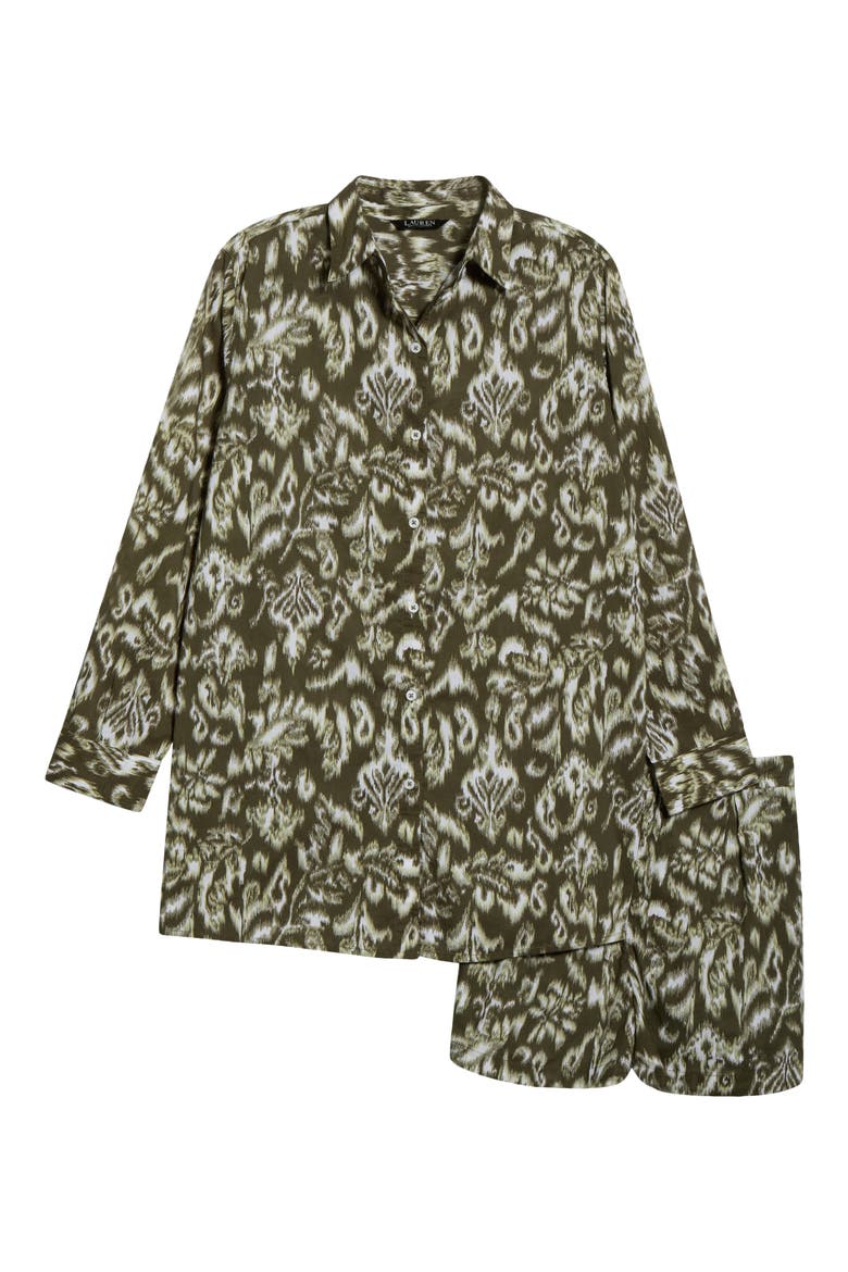 Printed Shirt and Shorts Cover-Up Set, Alternate, color, MULTI
