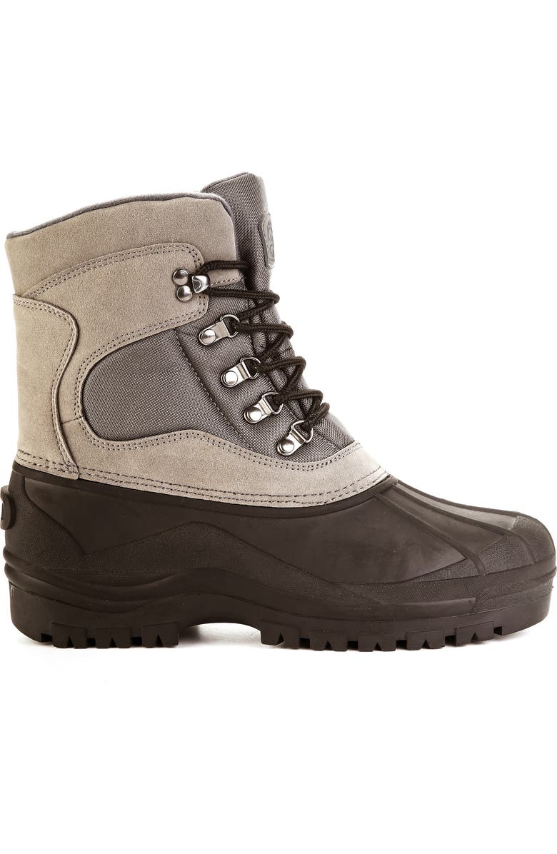 POLAR RANGE Peak Waterproof Duck Toe Snow Boot, Alternate, color, Grey