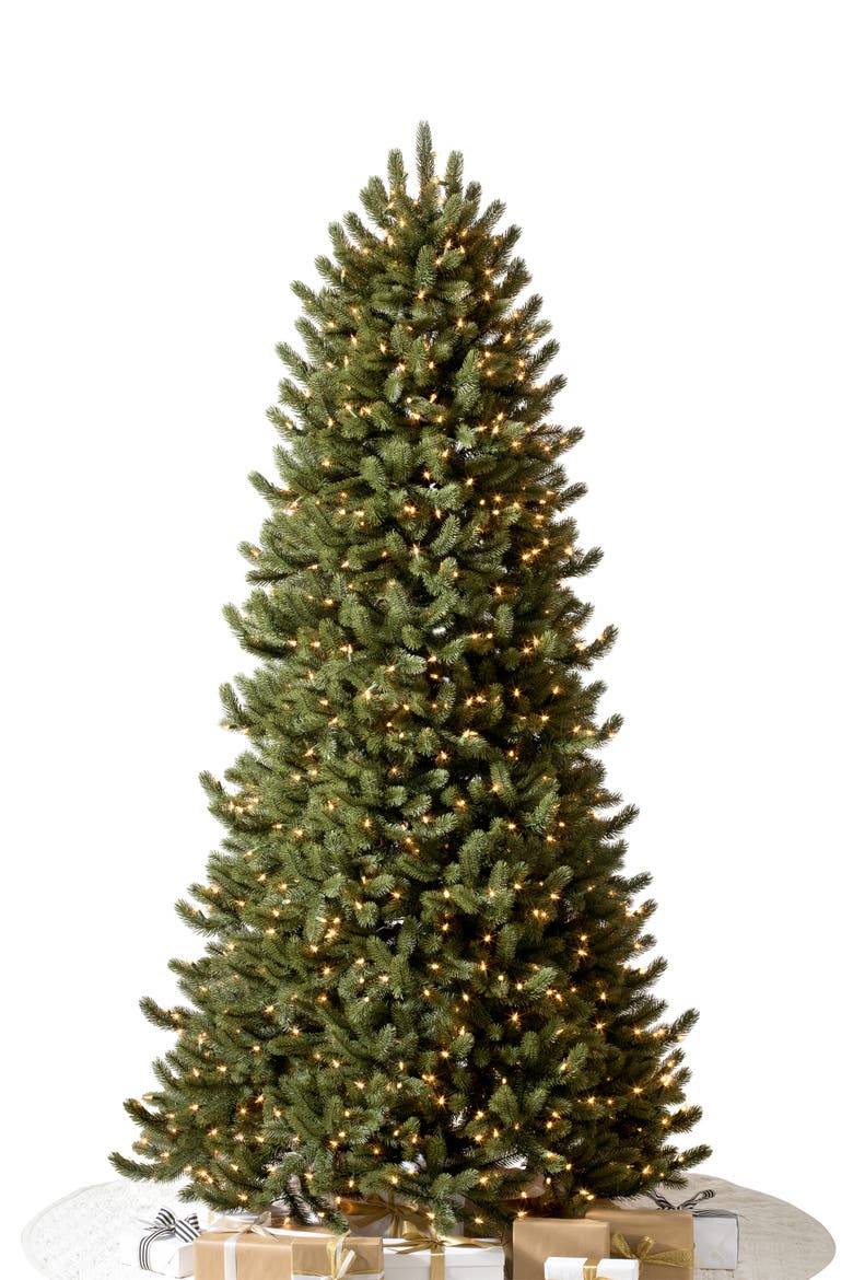 Vermont White Spruce® Narrow Pre-Lit Artificial Tree, Main, color, LED CLEAR