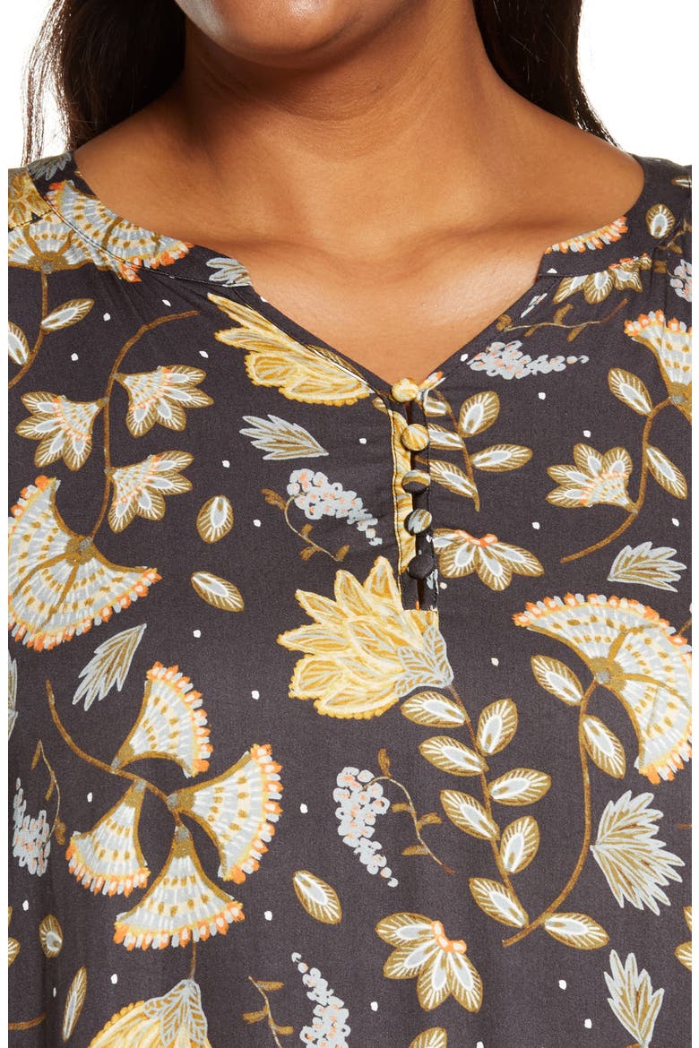 Pajama Shirt Dress, Alternate, color, BLACK PAISLEY