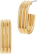 st. Moran Emma Fluted Oval Hoop Earrings