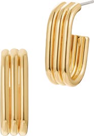 st. Moran Emma Fluted Oval Hoop Earrings