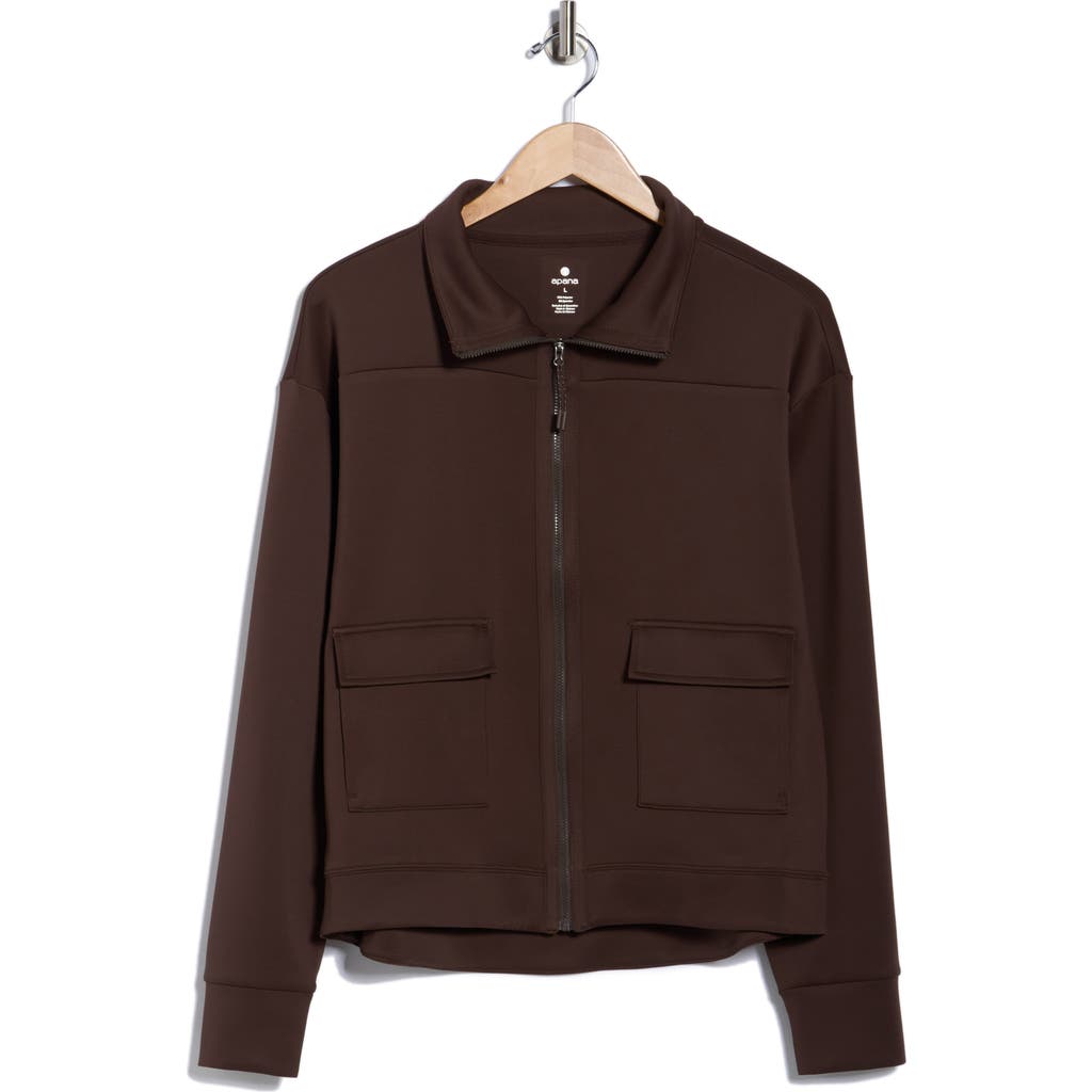 Apana Serene Zip Jacket In Brown