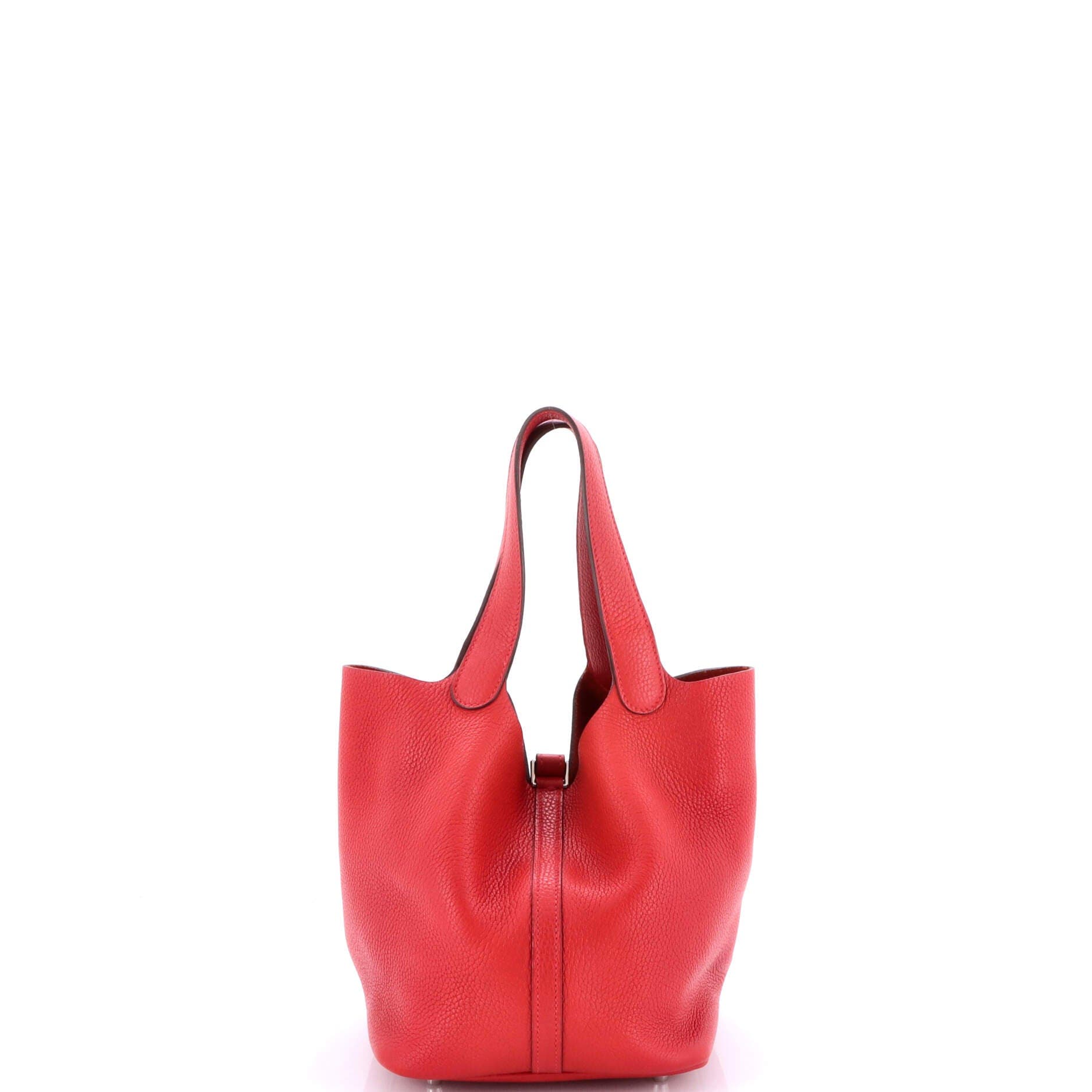 Pre-Owned Hermes Picotin Lock Bag Clemence MM, Alternate, color, Rouge Vif