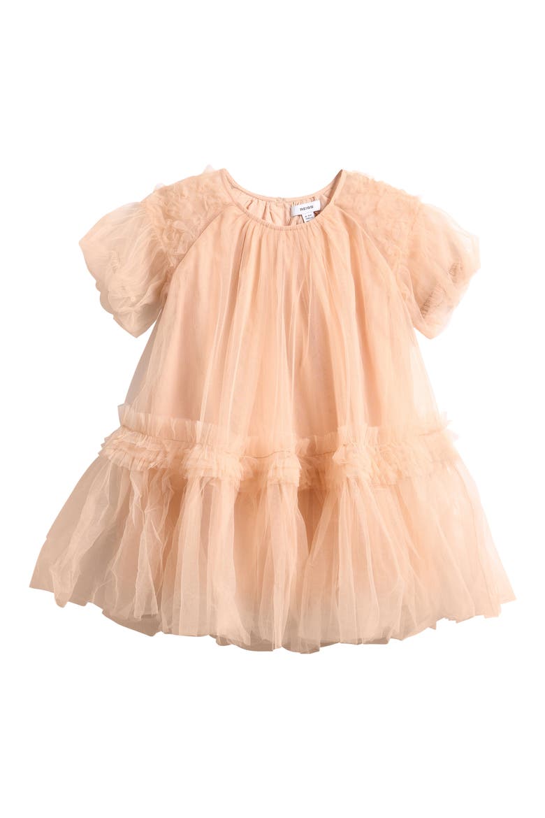 Kids' Tallulah Ruffle Tulle Party Dress, Main, color, NEUTRAL