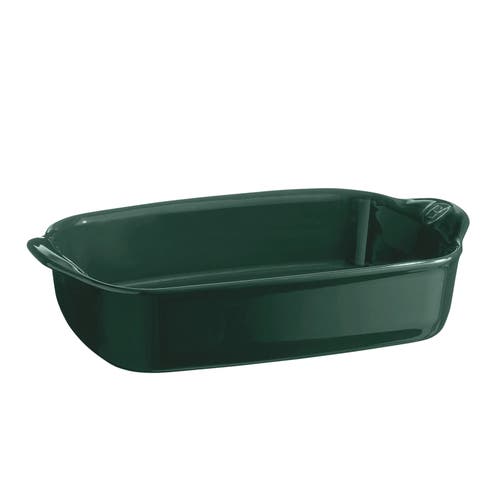 Emile Henry Small Rectangle Baking Dish Ultime, 11.5" X 7.5" In Green