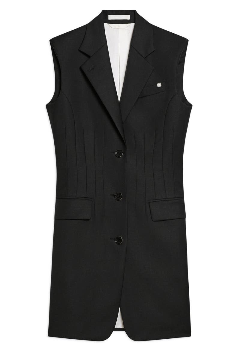 Tailored Sleeveless Blazer Dress, Alternate, color, BLACK