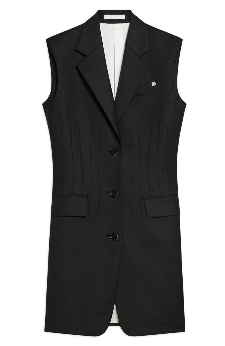 Helmut Lang Tailored Sleeveless Blazer Dress, Alternate, color, Black