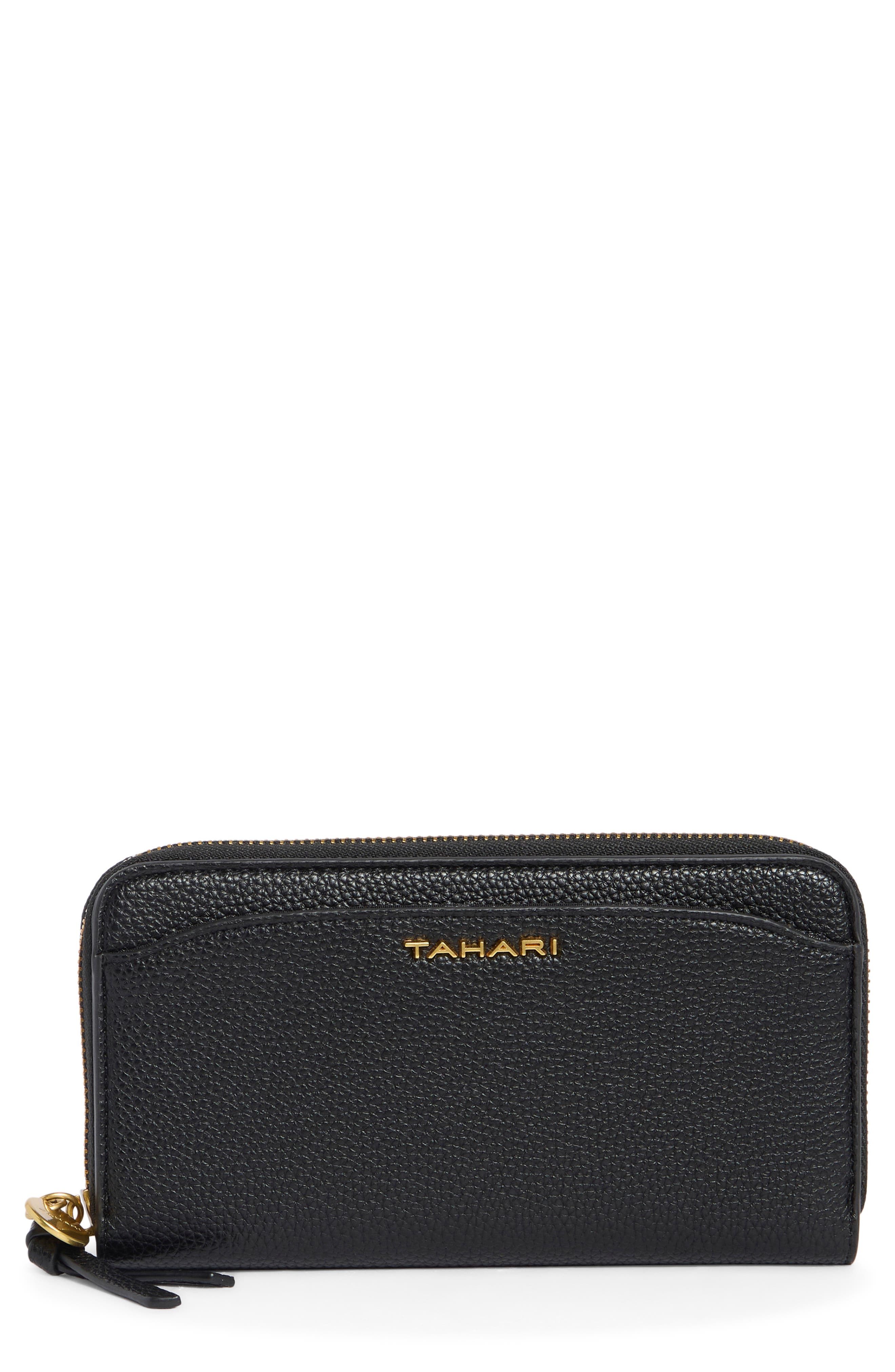 Barclay Faux Leather Zip Around Continental Wallet