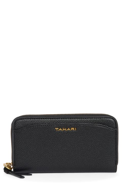Barclay Faux Leather Zip Around Continental Wallet