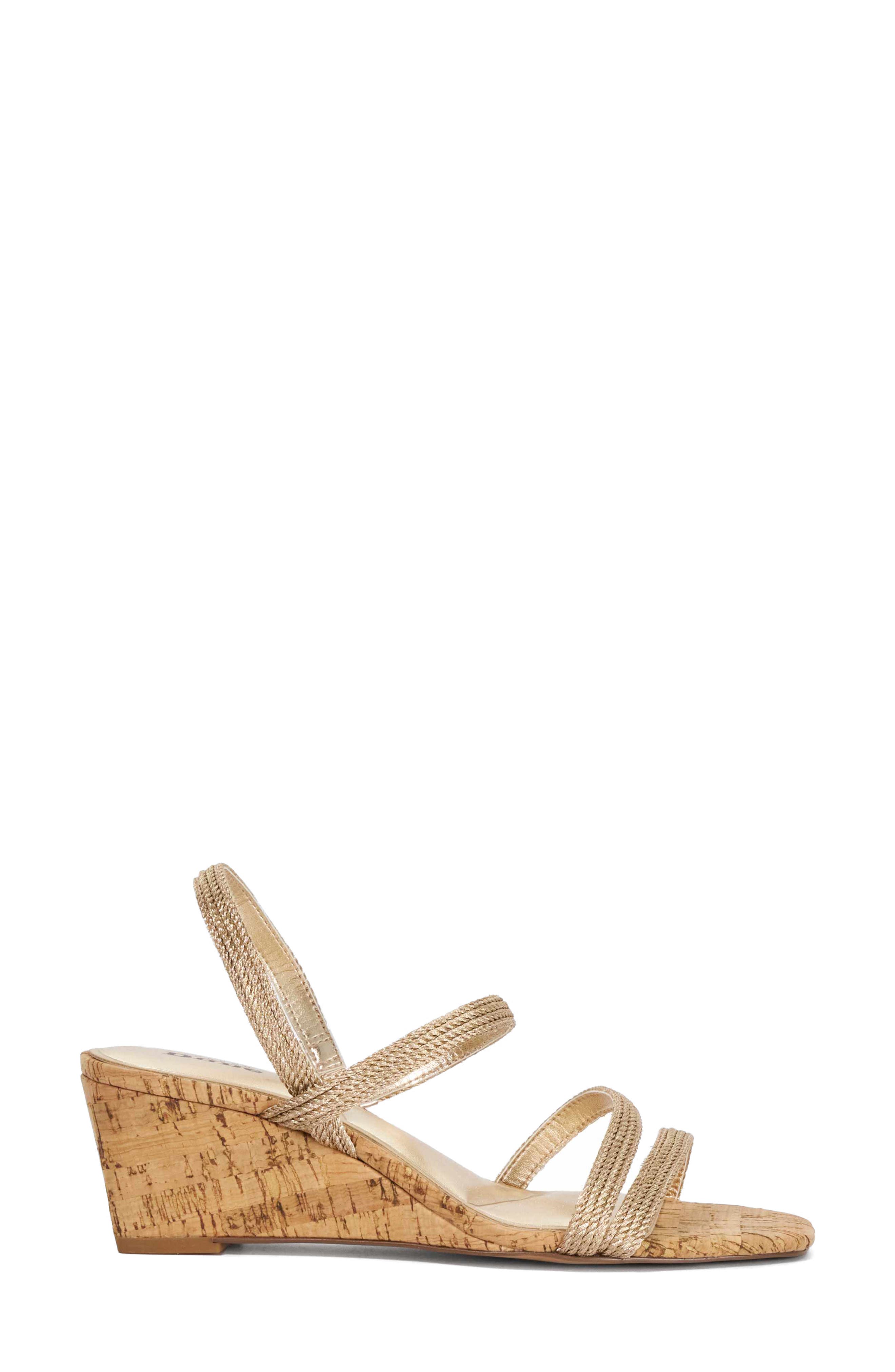 Dune London Kalia Wedge Sandal, Alternate, color, Gold