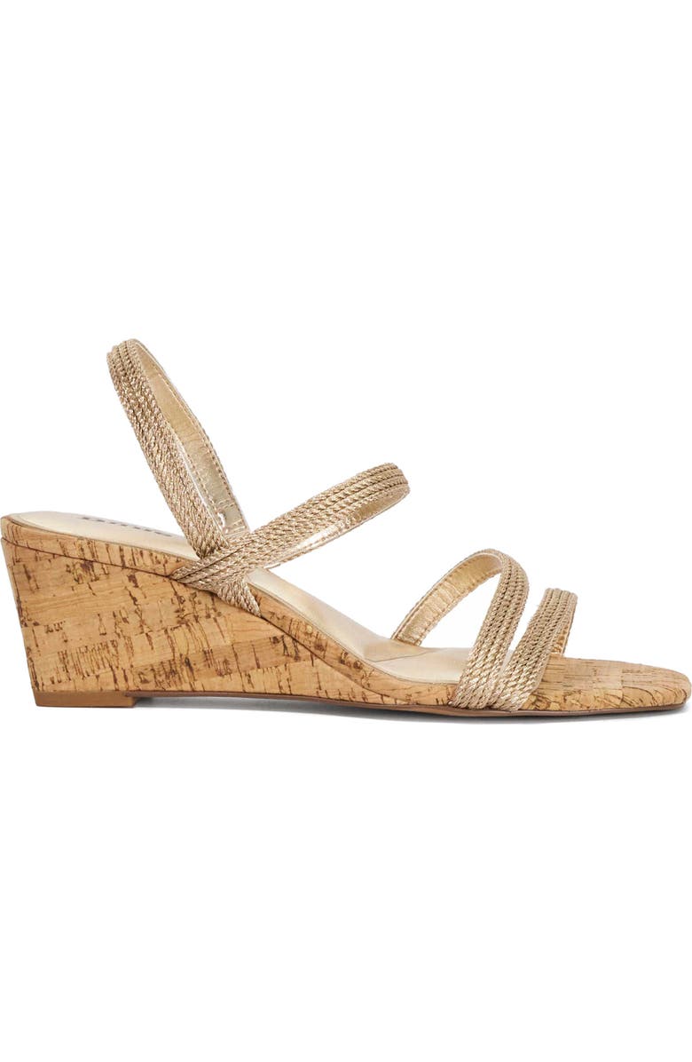 Dune London Kalia Wedge Sandal, Alternate, color, Gold