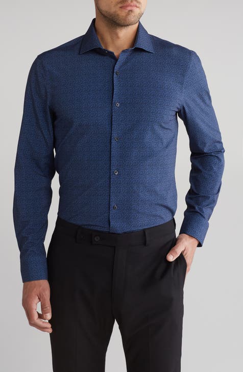 Micro Floral Slim Fit Shirt (Regular, Big & Tall)