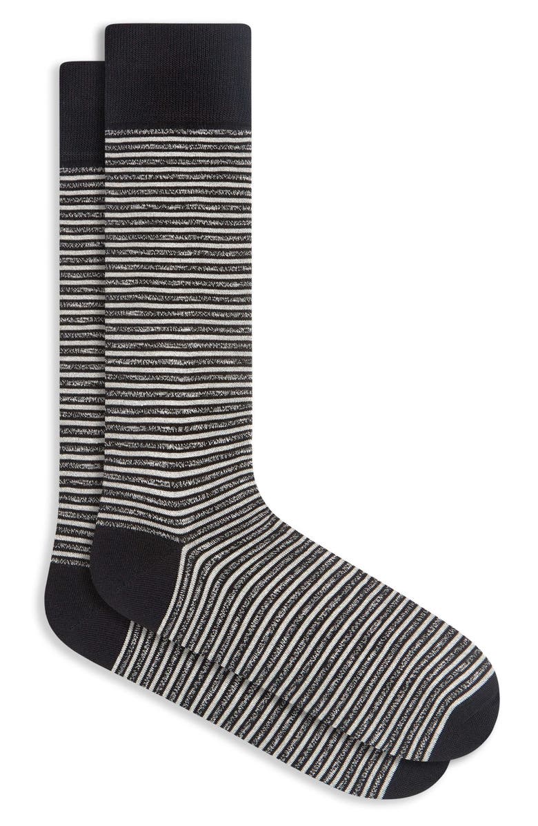 Bugatchi Stripe Dress Socks, Main, color, 