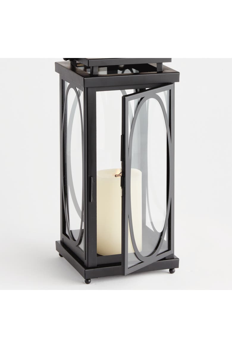 Jace Lantern Candle Holder, Alternate, color, Black