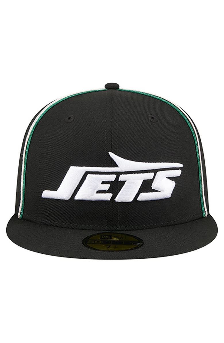 New Era Men's New Era Black New York Jets Soutache 59FIFTY Fitted Hat, Alternate, color, Black