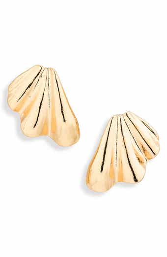 Textured Fan Stud Earrings
