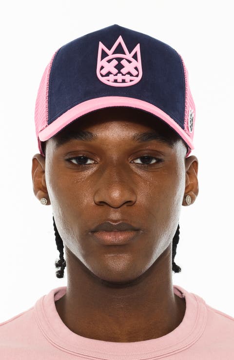 Logo Mesh Back Suede Trucker Hat