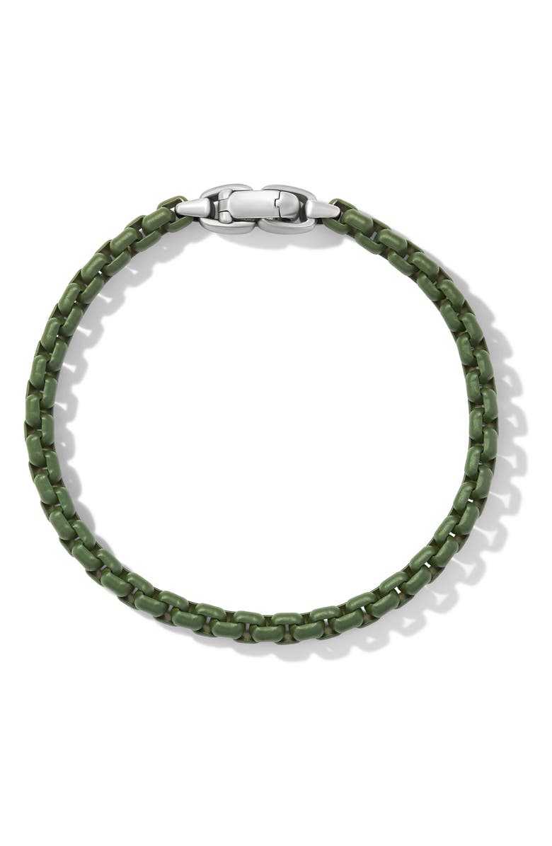 David Yurman Men's Colored Box Chain Bracelet in Sterling Silver, 5mm, Alternate, color,