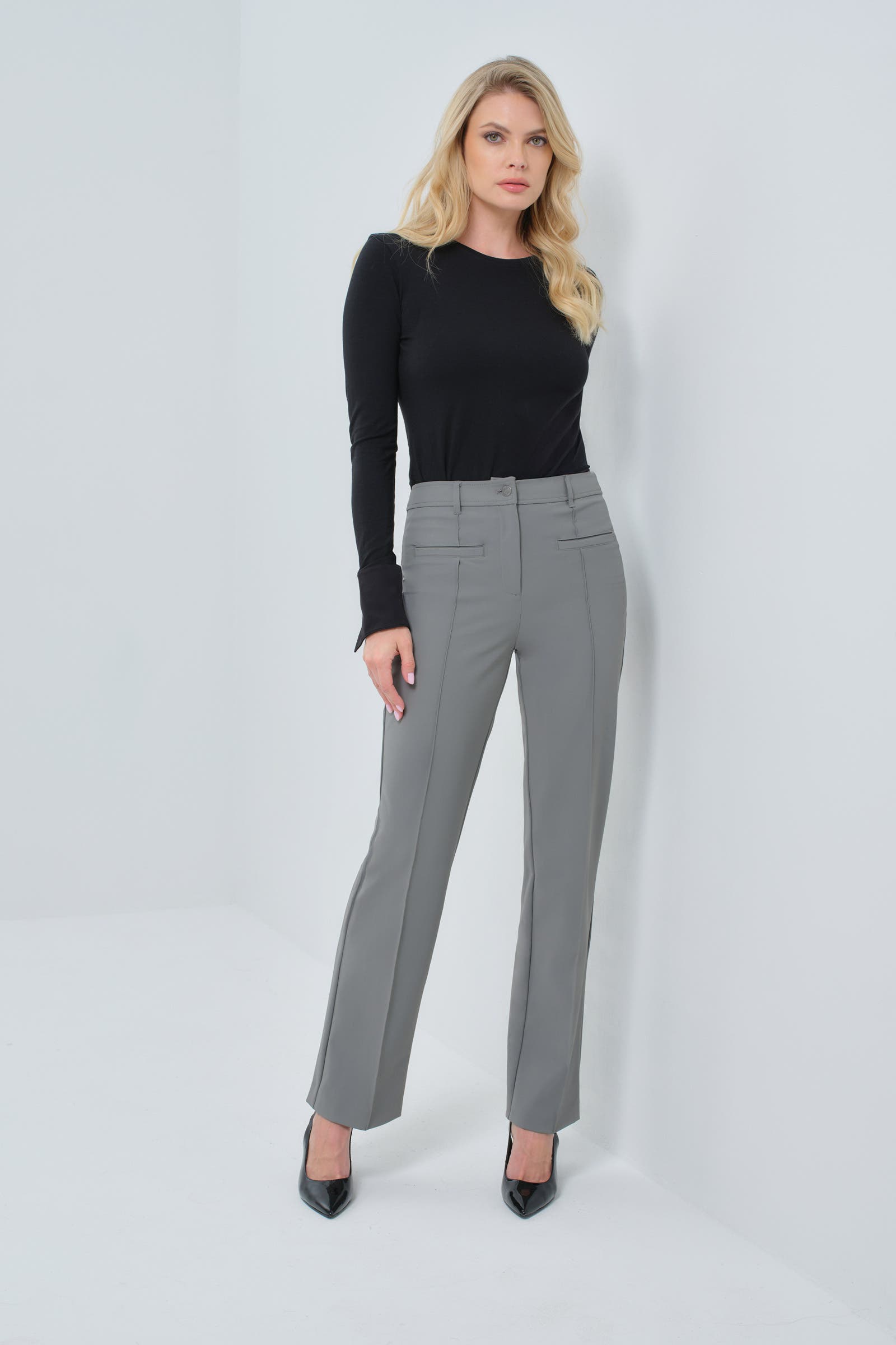 Anatomie Cruz Performance Twill Pant In Gray