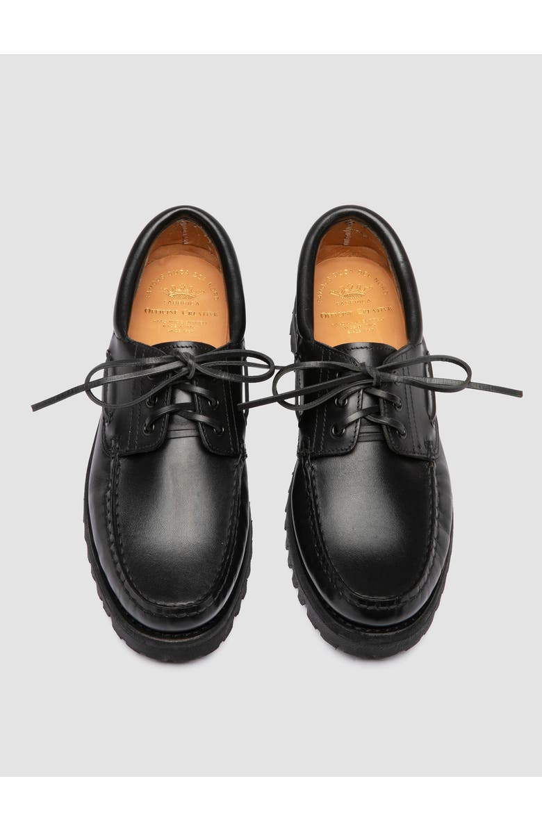 Officine Creative Heritage Flexi 001 Leather Boat Shoes, Alternate, color, Black