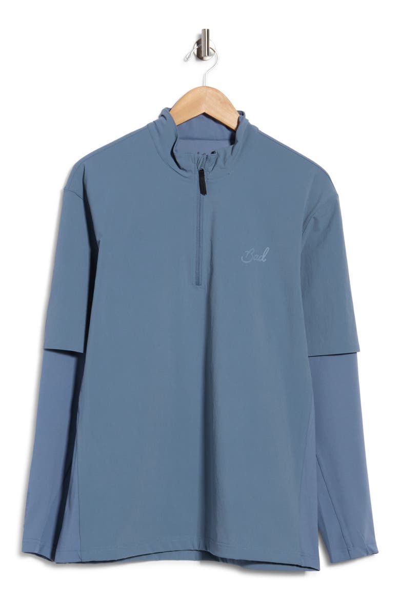 Mechanism Quarter-Zip Pullover, Main, color, BLUE MIRAGE