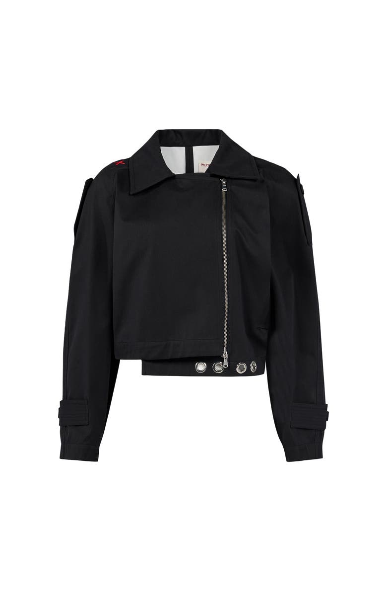 PCFG Free Heaven Cropped Waterproof Trenchcoat, Main, color, Black