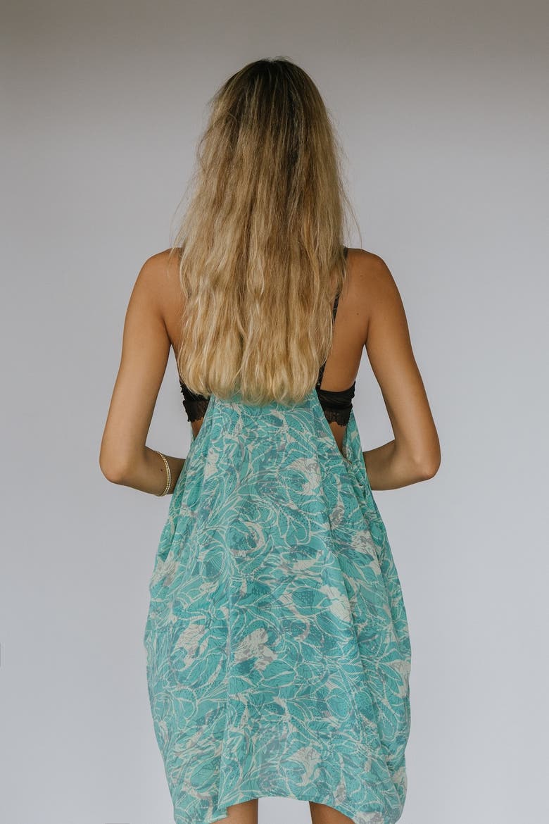 The Sun Dress Sarah, Alternate, color, Turquoise & White