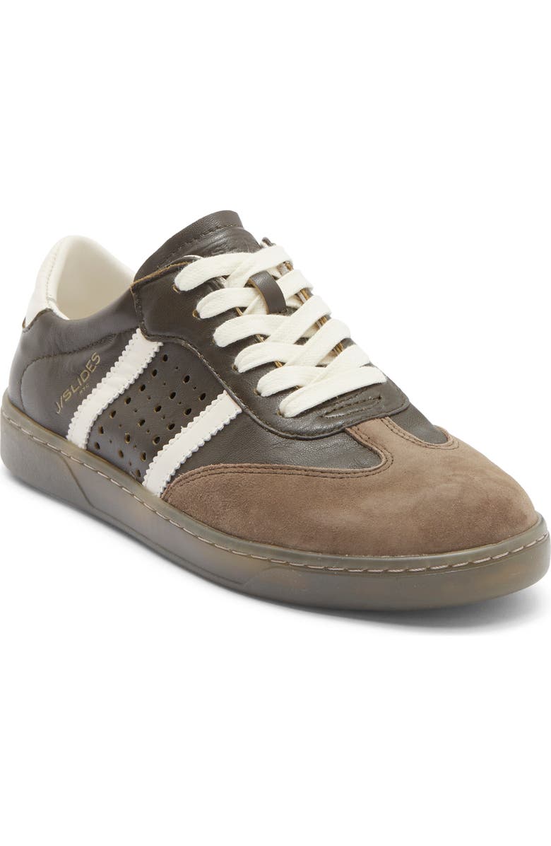 JSlides Hunter Leather Sneaker, Main, color, Mid Brown