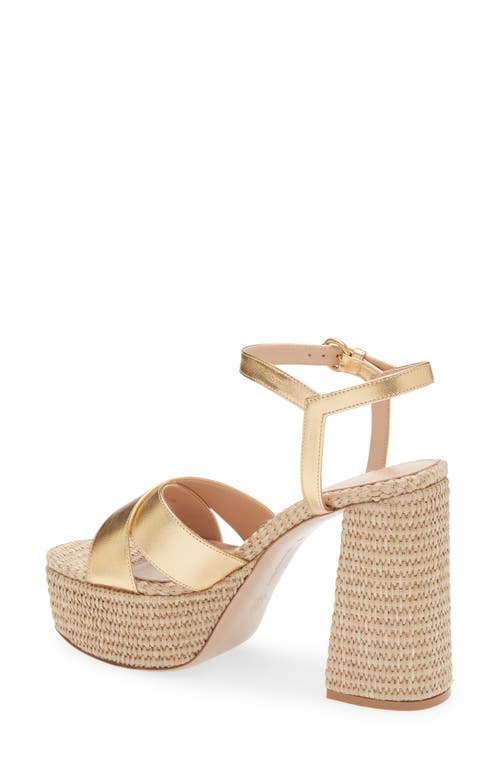 Gianvito Rossi Bebe Quarter Strap Platform Sandal In Gold