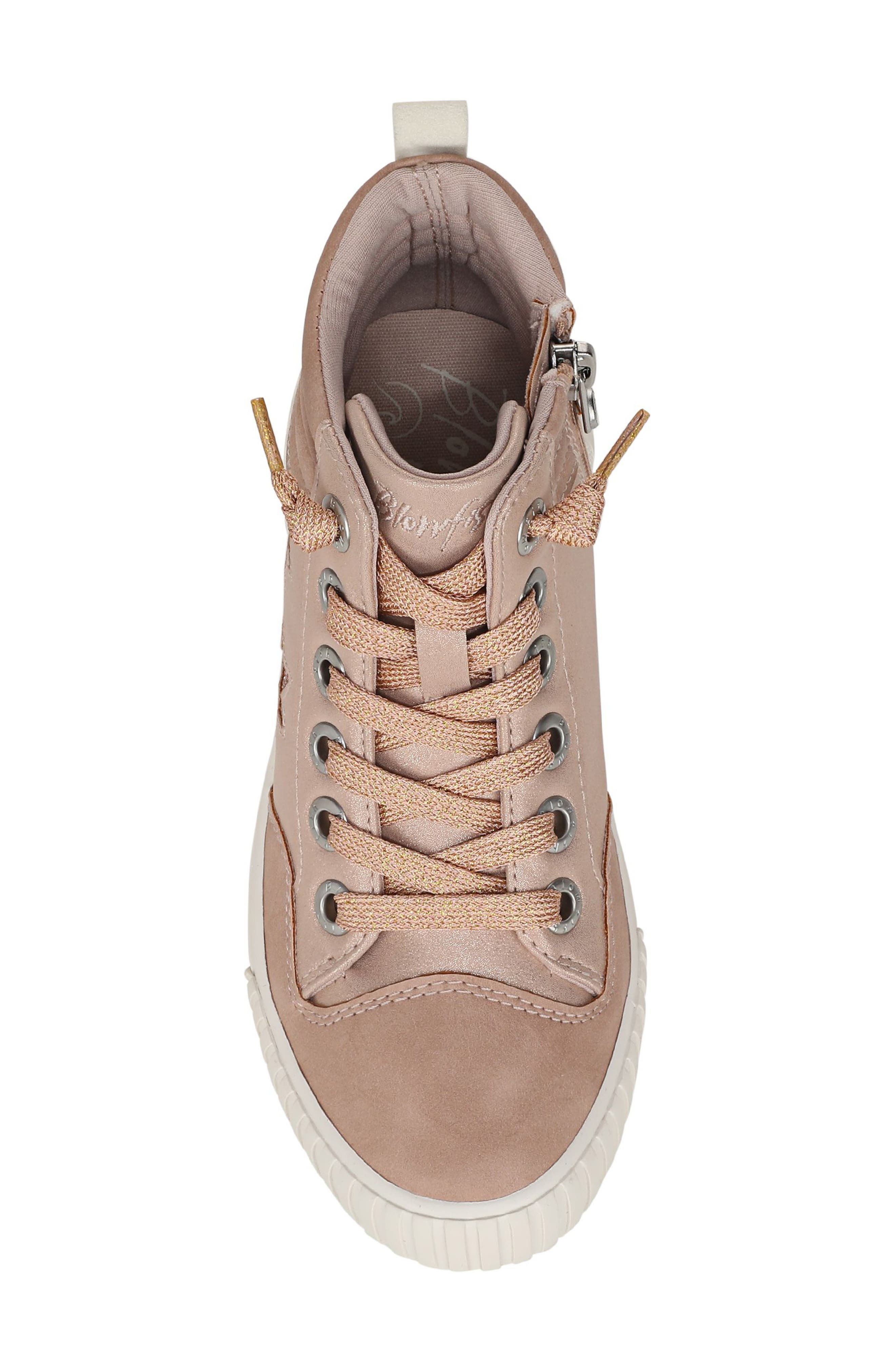 Kids' Wanderland Glitter Star High Top Sneaker, Alternate, color, BLUSH PINK / ROSE GOLD GLITTER