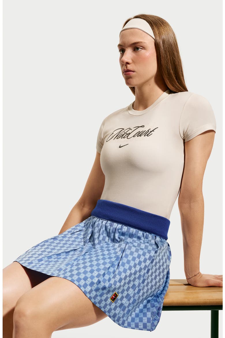 Pleated Performance Miniskirt, Alternate, color, ALUMINUM