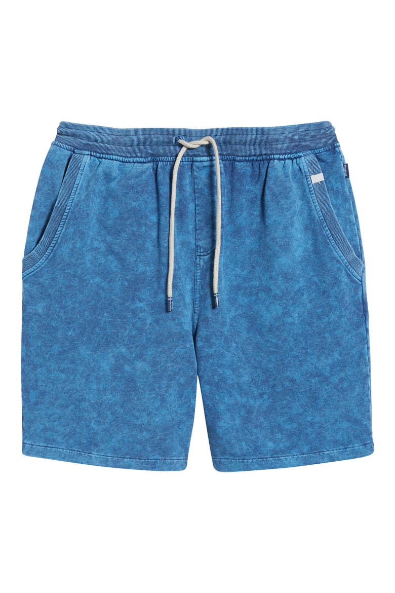 Acid Wash Fleece Shorts, Alternate, color, NAVY