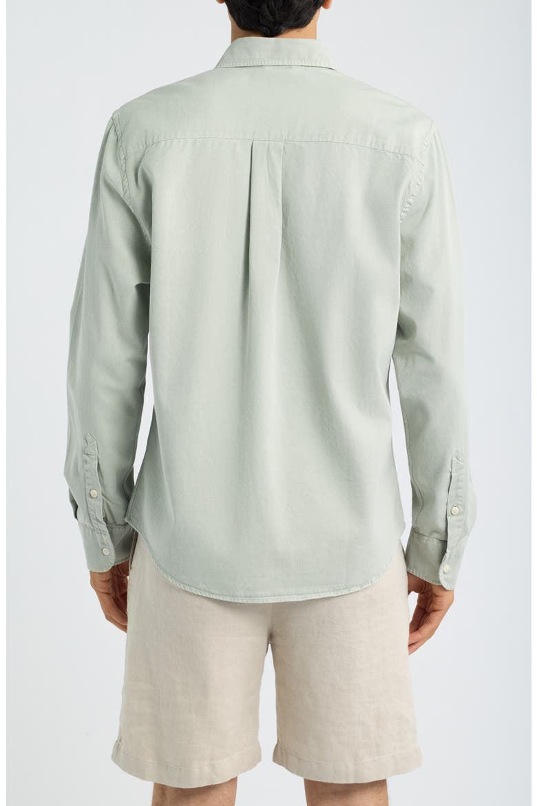 Organic Cotton Twill Long Sleeve Shirt, Alternate, color, SEAGRASS