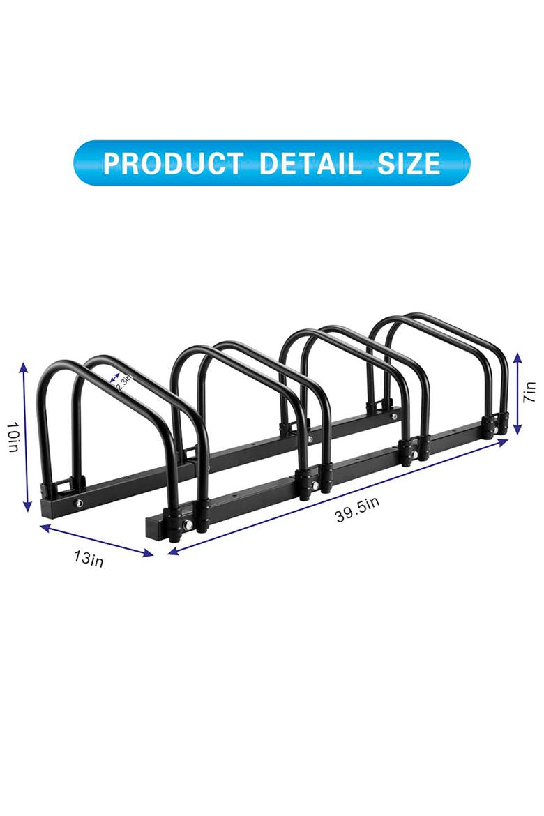 Bike Rack Stand 4 Bikes, Alternate, color, Black