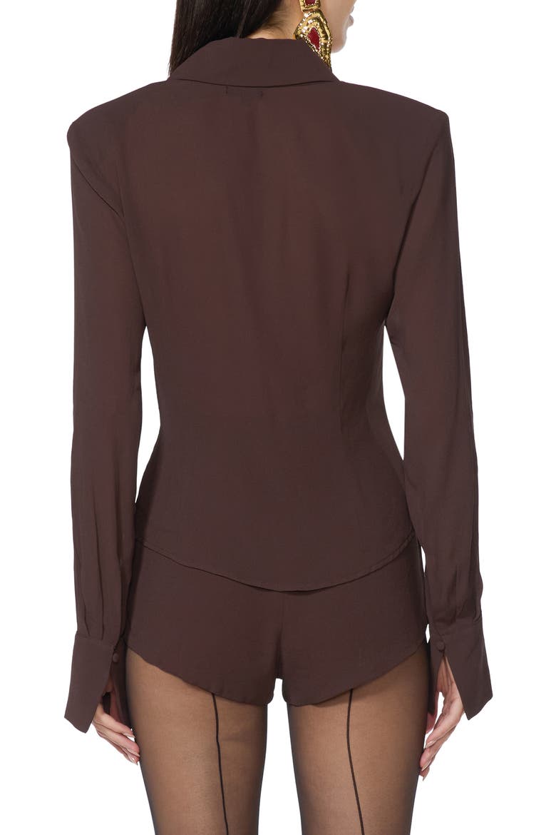 Caroline Long Sleeve Shirt, Alternate, color, ESPRESSO