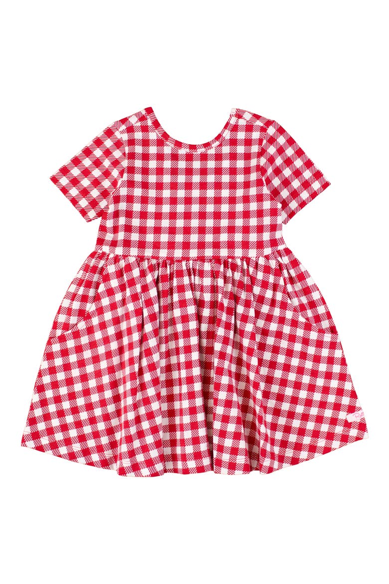 Gingham Cotton Dress, Main, color, RED GINGHAM