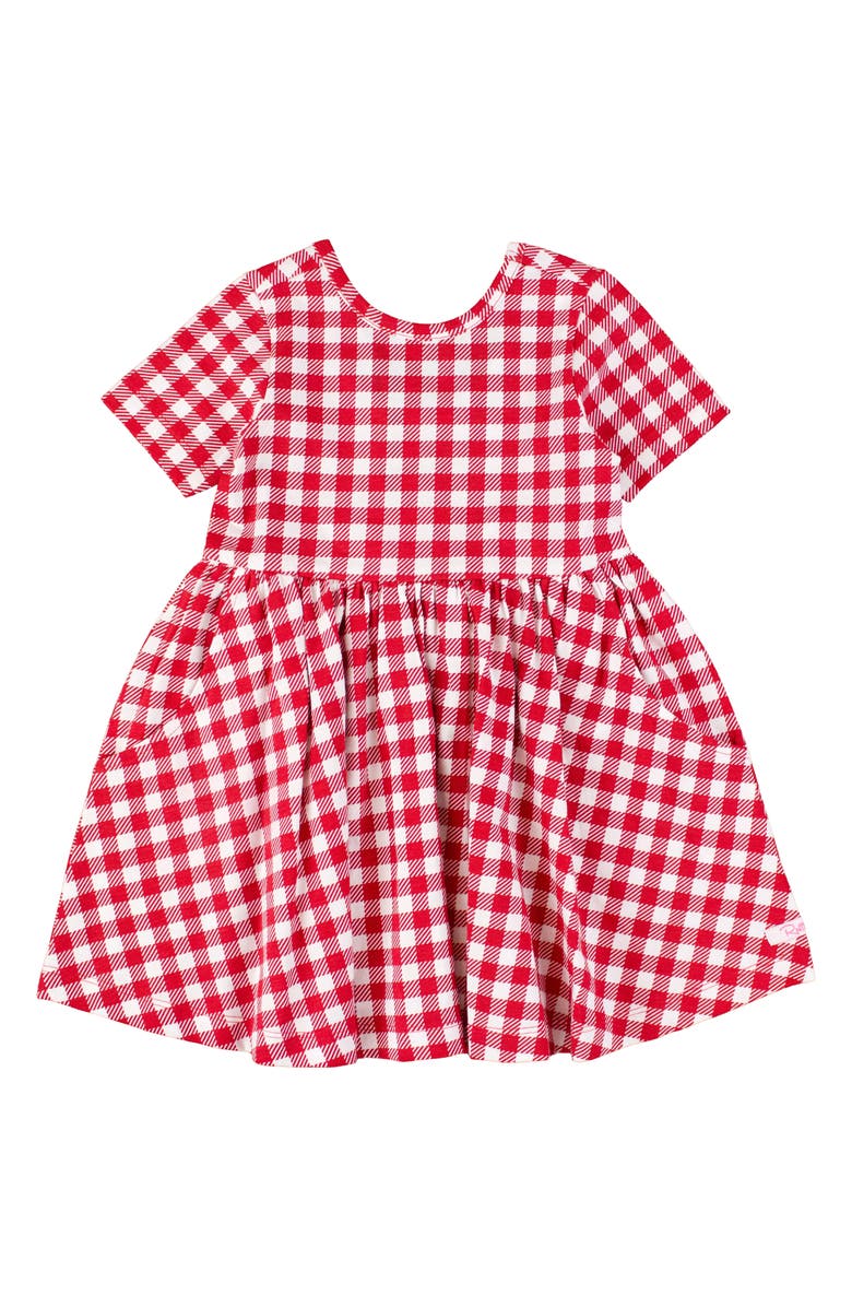RuffleButts Gingham Cotton Dress, Main, color, 
