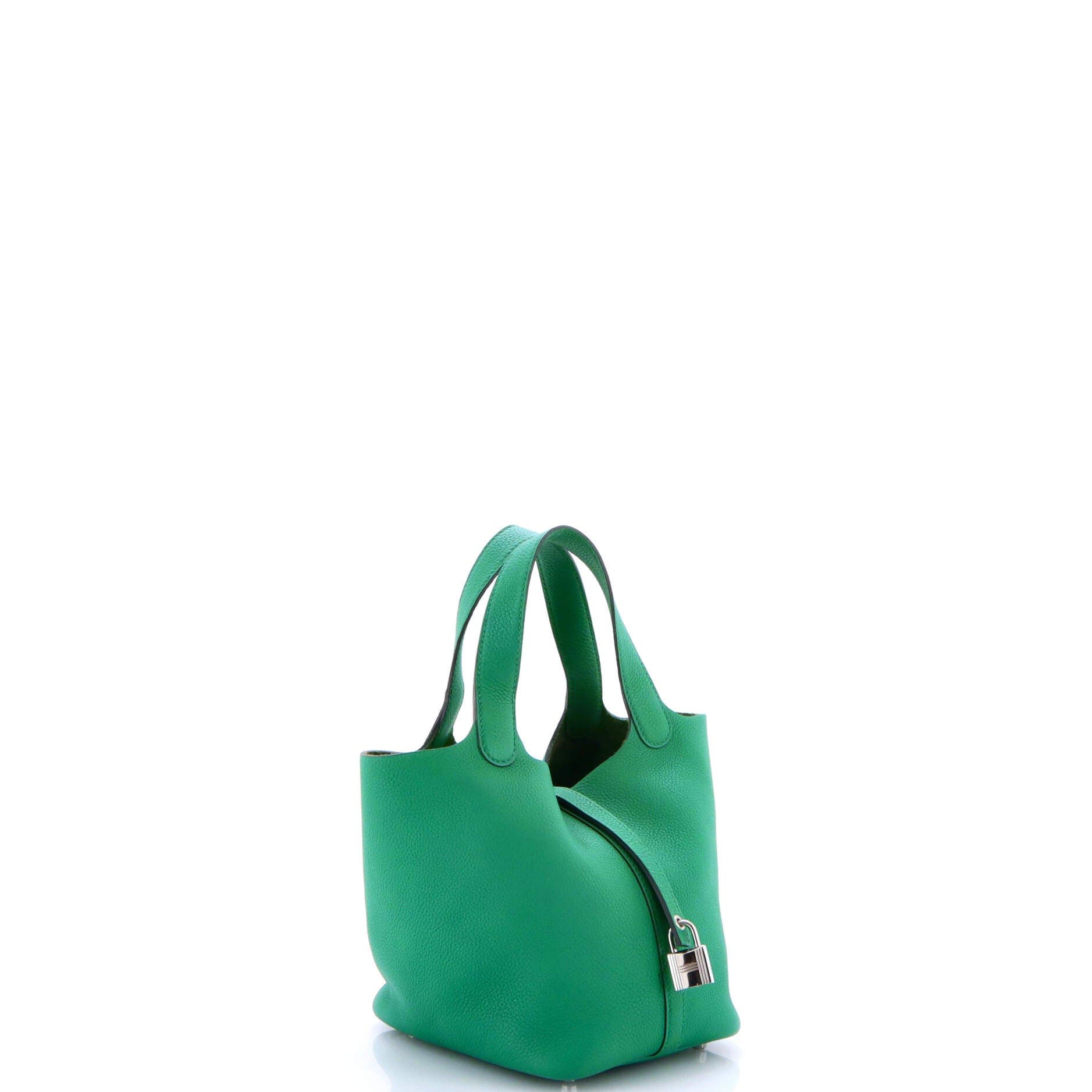 Pre-Owned Hermes Picotin Lock Bag Maurice PM, Alternate, color, Vert Jade