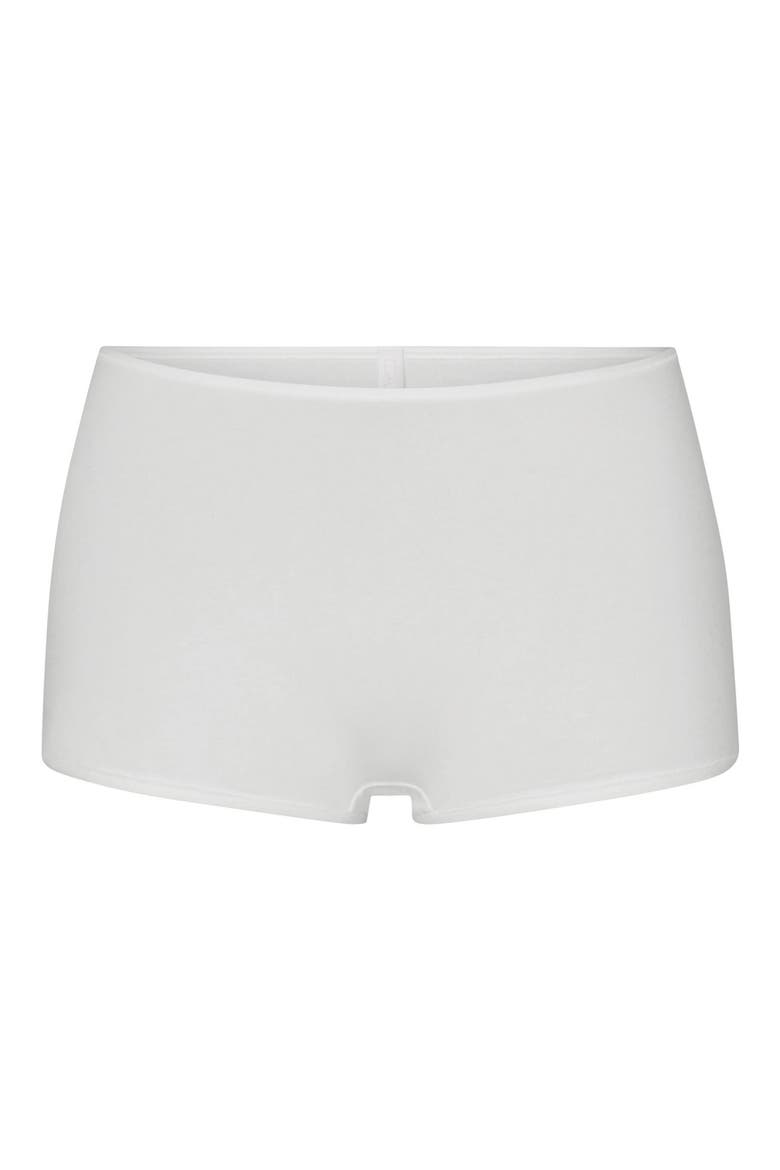 EVERYDAY COTTON BOYSHORT, Alternate, color, SNOW