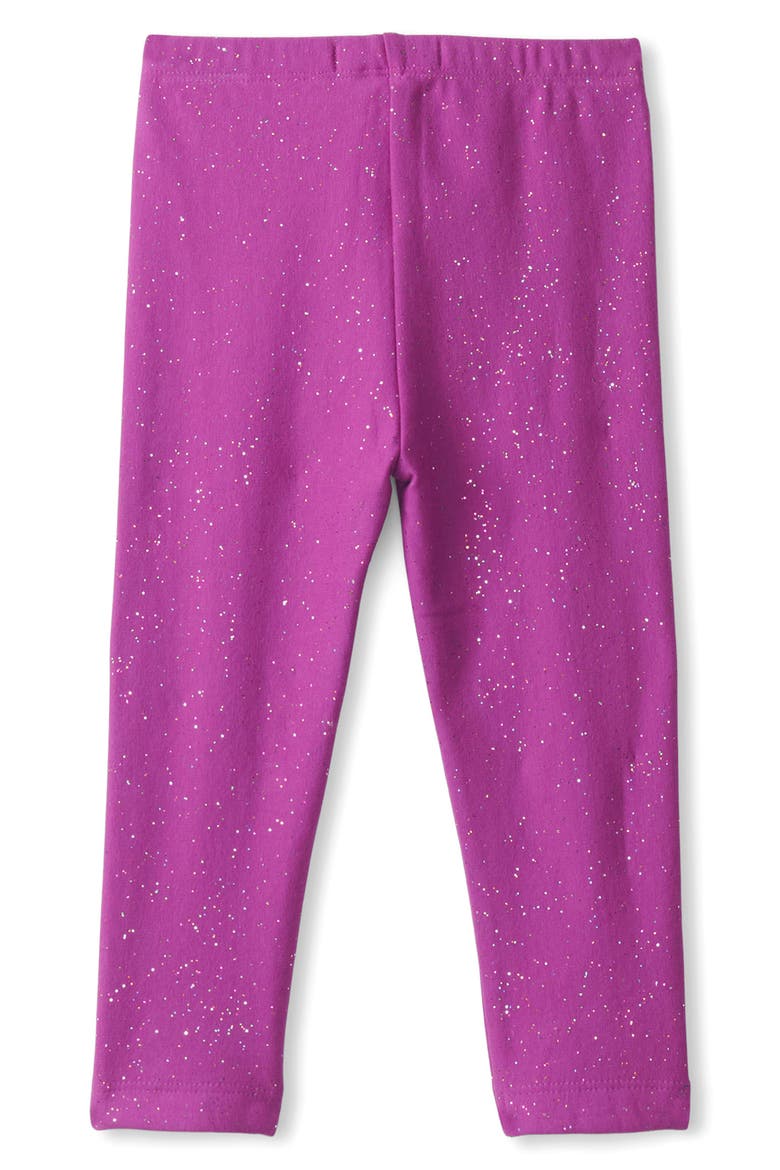 Hollyhock Cotton Leggings, Alternate, color, PURPLE