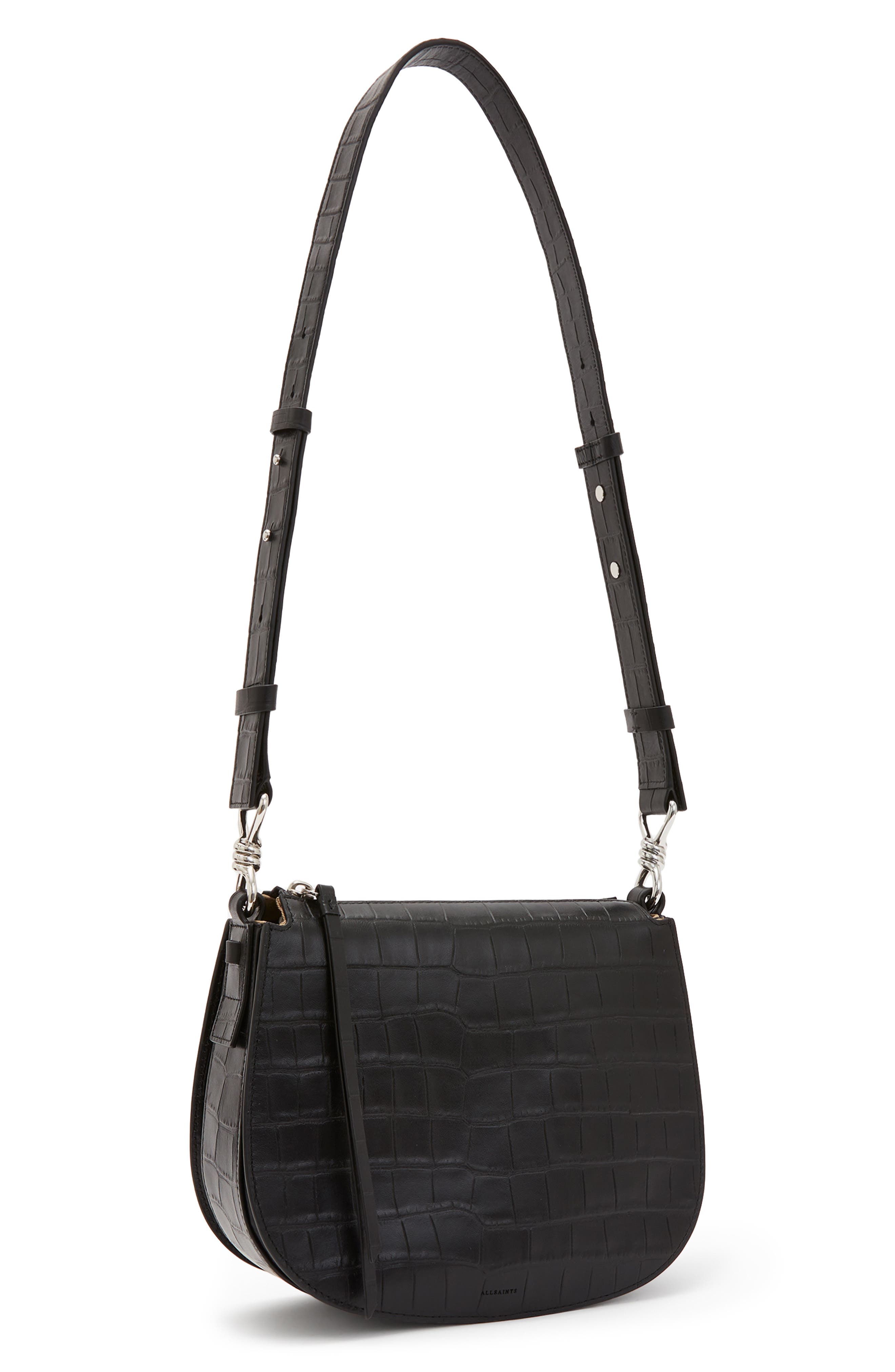 AllSaints Captain Leather Crossbody Bag, Alternate, color, 