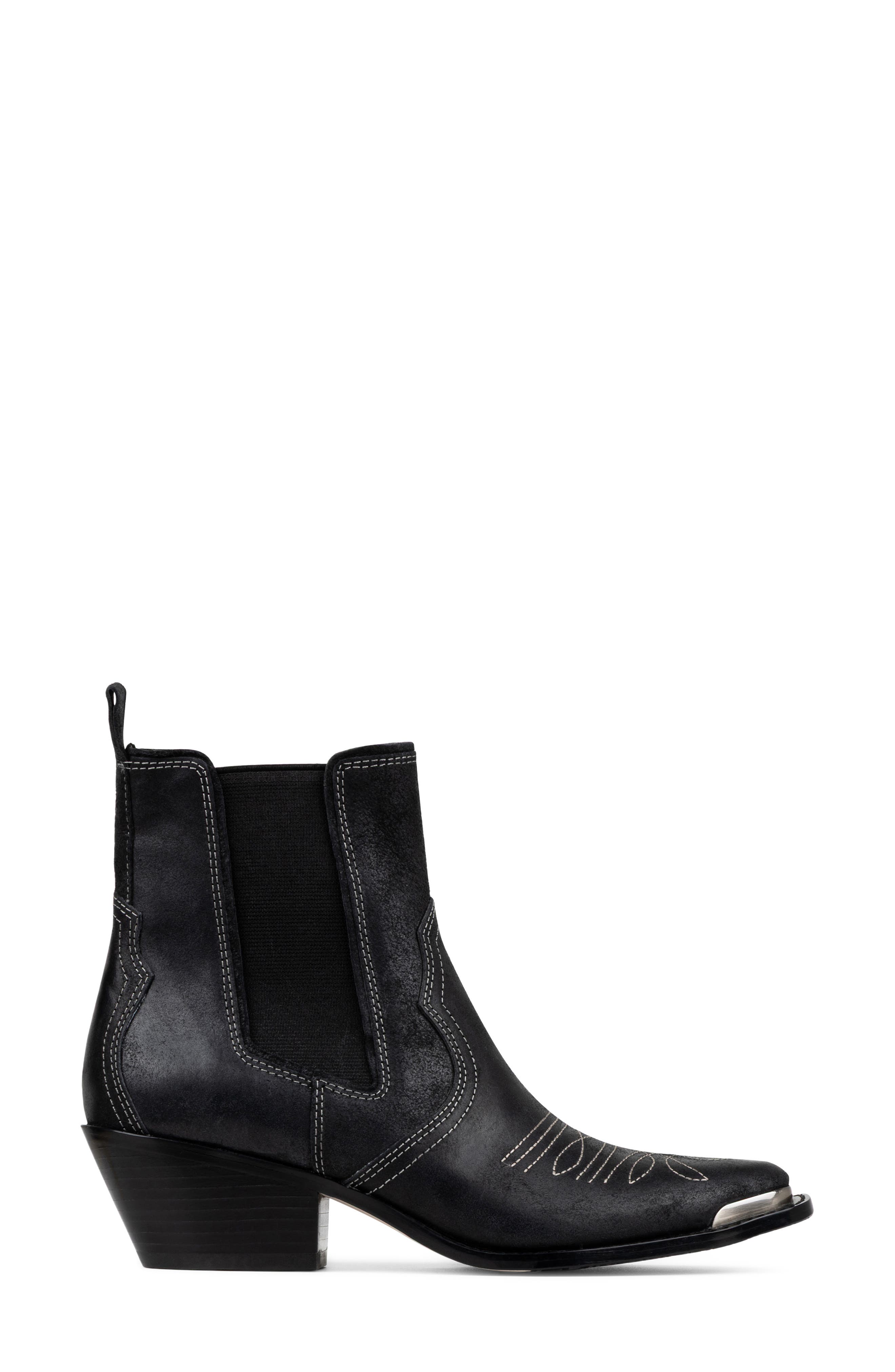 WESTERN BOOTIE- SP, Alternate, color, BLACK