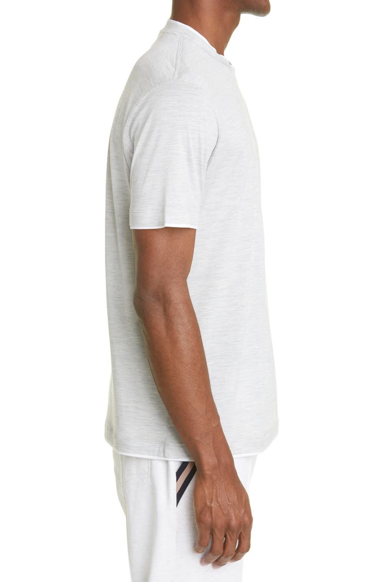Men's Slim Fit Silk & Cotton T-Shirt, Alternate, color, CC559 PEARL GREY