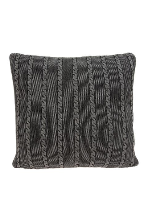 Chico Transitional Pillow - 18" x 18" - Charcoal