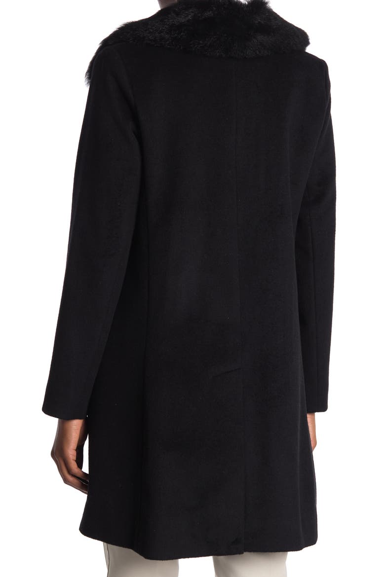 Toscana Genuine Shearling Club Collar Jacket, Alternate, color, BLACK